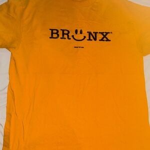 Bronx Men's Yellow Tee with Black Smile Logo